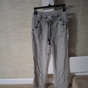 Pin-stripped Navy/White Palazzo Pants